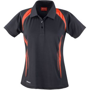 Spiro Dames/dames Sport Team Spirit Performance Polo Shirt (S) (Zwart/Rood)