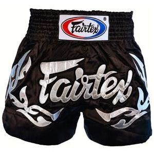 Fairtex Muay Thai Shorts - Eternal Silver - zwart / zilver - XS