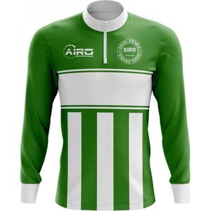 Saudi Arabia Concept Football Half Zip Midlayer Top (Green-White)