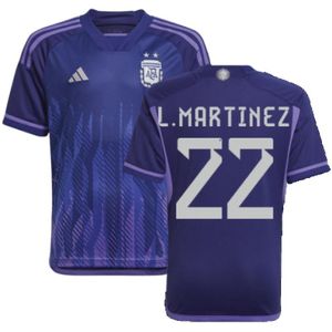 2022-2023 Argentina Away Shirt (Kids) (L.MARTINEZ 22)