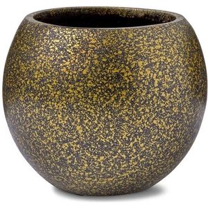 Vaas bol Terrazzo 22x18 goud - Capi Europe