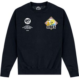Tweety Unisex 80e Good Vibes Sweatshirt voor volwassenen (M) (Zwart)
