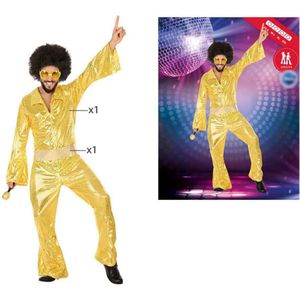 Kostuums voor Volwassenen Disco Gouden (2 Onderdelen) Maat XS/S