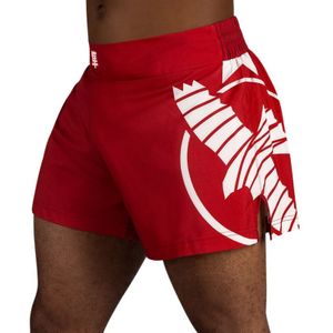 Hayabusa Icon Kickboxing Shorts - rood  /  wit - S