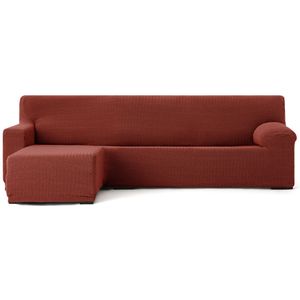 Hoes voor chaise longue met korte armleuning links Eysa JAZ Donkerrood 120 x 120 x 360 cm