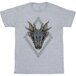 Game Of Thrones: House Of The Dragon Heren Drakenpatroon T-Shirt (XXL) (Sportgrijs)