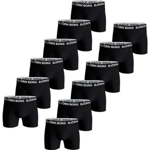 Björn Borg - 12-pack boxers - Heren - Zwart met witte letters - XL