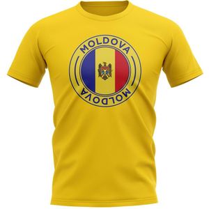 Moldova Football Badge T-Shirt (Yellow)
