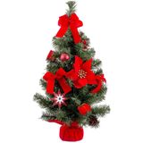 Kerstversiering Rood Groen Plastic Weefsel Kerstboom 60 cm