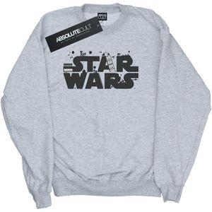 Star Wars Meisjes Sweatshirt met Minimalistisch Logo (128) (Sportgrijs)