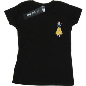 Disney Princess Dames/Dames Sneeuwwit Borst Katoenen T-Shirt (XL) (Zwart)