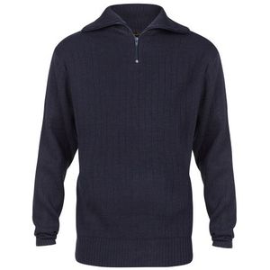 PL Kotterstrui heren knit half zip blauw maat M