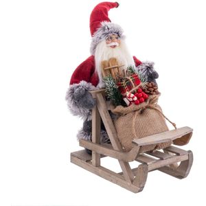 Kerstversiering Multicolour Hout Plastic Polyresin Weefsel Slee 30 cm