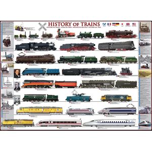 Puzzel 1000 stukjes - Geschiedenis van treinen