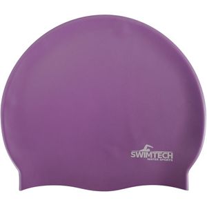 SwimTech Unisex Volwassen Siliconen Zwemkapje  (Paars)