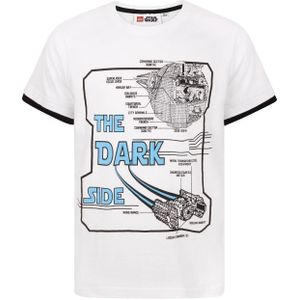 Lego Star Wars Jongens The Dark Side T-shirt (116) (Wit/zwart)