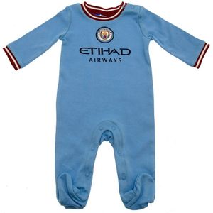 Manchester City FC Baby Crest Slaappak (86) (Hemelsblauw/rood)