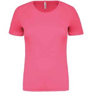 Proact Dames/Dames Performance T-shirt (L) (Fluorescerend Roze)