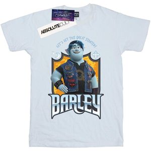Disney Katoenen T-shirt Onward Barley Pose voor meisjes (104) (Wit)