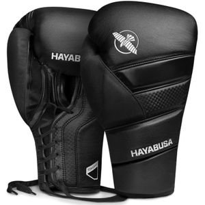 Hayabusa T3 Lace Up Bokshandschoenen - zwart - 16 oz