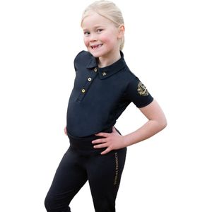 Supreme Products Kinder/Kids Actief Showruiter Poloshirt (146-152) (Zwart/Goud)