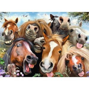 Puzzel Ravensburger - Selfies - Paardrijden, 500 stukjes