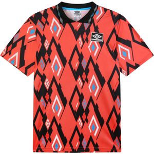 Umbro Heren Tropics Voetbal T-Shirt (L) (Warm rood/Cyaan/Wit)
