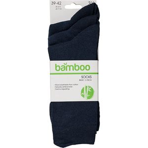 Apollo - Bamboe sokken basic - Blauw - Maat 43/46 - Herensokken - Damessokken - Duurzame sokken - Bamboe - Bamboo