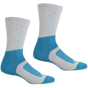 Regatta Dames/dames Samaris 2 seizoenen sokken voor laarzen (39,5 EU, 42 EU) (Licht staal/Niagra blauw)