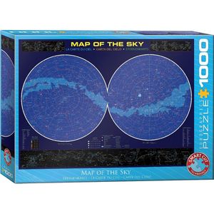 Puzzel Eurographics - Himmelskarte, 1000 stukjes