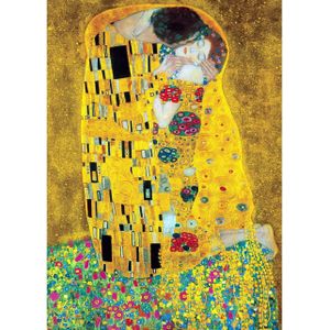 Kleine puzzel - Gustav Klimt: De kus, 99 stukjes
