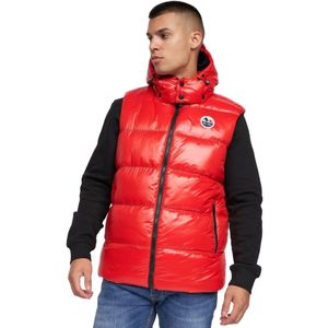 Born Rich Heren Henrico Hooded Gilet (L) (Rood)