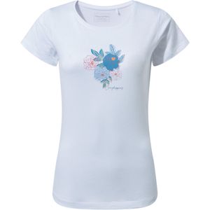 Craghoppers Dames/dames Miri gebloemd T-shirt met korte mouwen (42 DE) (Optisch Wit)