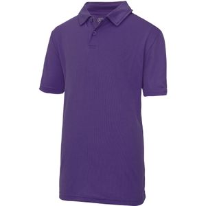 Just Cool Kinder Unisex Sport Polo Plain Shirt (Pakket van 2) (12-13 Jahre) (Paars)