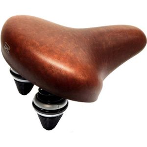 Selle royal 8965 zadel donker bruin met strop en drift veren bulk