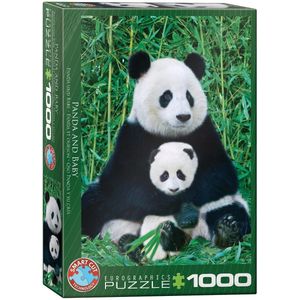 Puzzel Eurographics - De Panda-familie, 1000 stukjes
