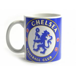 Chelsea FC Halftoon 0.3kg Boxed Mok  (Blauw/Wit)