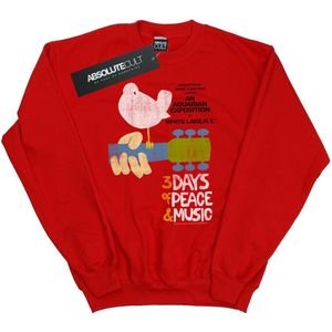 Woodstock Dames/Dames Festival Poster Sweatshirt (XL) (Rood)