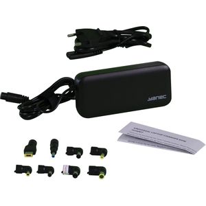 Yanec Universele Laptop AC Adapter 65W met 8 tips - Zwart