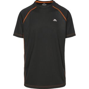 Trespass - Heren Ethen Korte Mouwen Sport T-Shirt (2XS) (Zwart/Oranje)