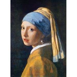 Puzzel Eurographics - Johannes Vermeer: Het meisje met de parel, 1665, 1000 stukjes