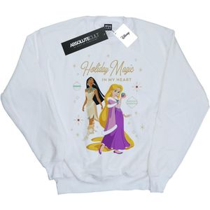 Disney Dames/Dames Prinses Vakantie Magie In Mijn Hart Sweatshirt (XXL) (Wit)