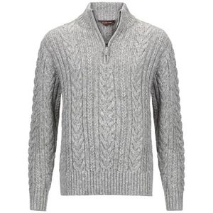 Marcel sweater knit half zip heren lichtgrijs maat XL