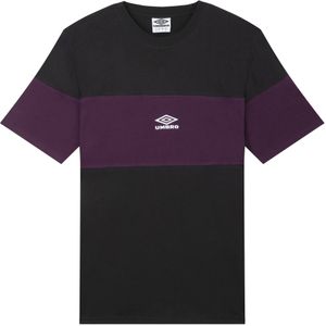 Umbro Heren Walkout Contrast T-shirt (XXL) (Zwart/Potent Paars)