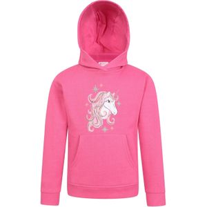 Mountain Warehouse Childrens/Kids Sparkly Unicorn Organic Hoodie (7-8 Years) (Paars)