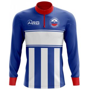 Slovenia Concept Football Half Zip Midlayer Top (Blue-White)