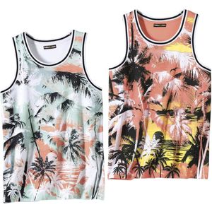 Atlas For Men Mens Palm Print Vest Top (Pack of 2)