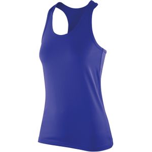 Spiro Dames/dames Softex Stretch Fitness Mouwloze Vest Top (2XS) (Saffier)