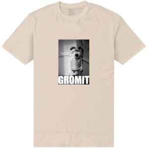 Wallace and Gromit T-Shirt voor Uniseks volwassenen (M) (Zand)