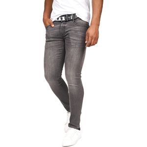 Crosshatch Heren Barbeck Slim Jeans (34S) (Gewassen grijs)